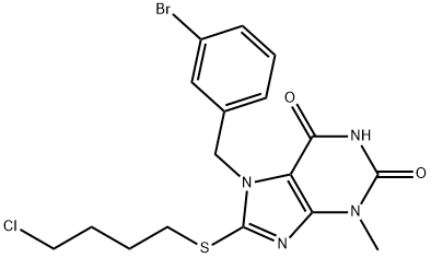 331726-00-2 7-(3-bromobenzyl)-8-[(4-chlorobutyl)sulfanyl]-3-methyl-3,7-dihydro-1H-purine-2,6-dione