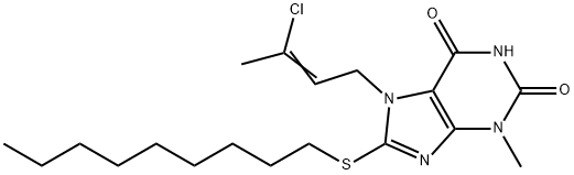 7-(3-chloro-2-butenyl)-3-methyl-8-(nonylsulfanyl)-3,7-dihydro-1H-purine-2,6-dione|