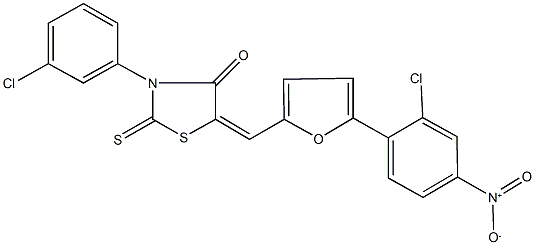 5-[(5-{2-chloro-4-nitrophenyl}-2-furyl)methylene]-3-(3-chlorophenyl)-2-thioxo-1,3-thiazolidin-4-one|