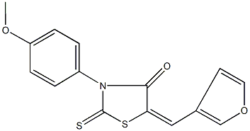 5-(3-furylmethylene)-3-(4-methoxyphenyl)-2-thioxo-1,3-thiazolidin-4-one 结构式