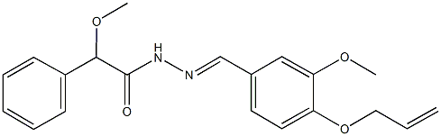 N'-[4-(allyloxy)-3-methoxybenzylidene]-2-methoxy-2-phenylacetohydrazide 结构式