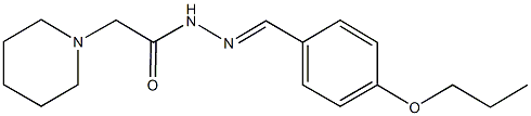 2-(1-piperidinyl)-N'-(4-propoxybenzylidene)acetohydrazide 结构式