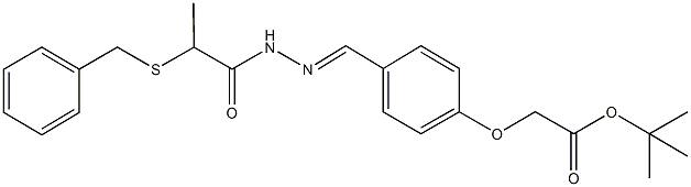 tert-butyl (4-{2-[2-(benzylsulfanyl)propanoyl]carbohydrazonoyl}phenoxy)acetate|