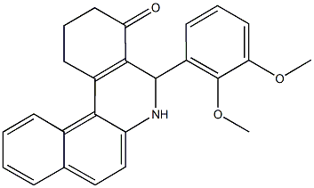 5-(2,3-dimethoxyphenyl)-2,3,5,6-tetrahydrobenzo[a]phenanthridin-4(1H)-one Structure