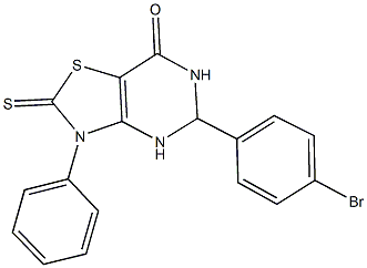 5-(4-bromophenyl)-3-phenyl-2-thioxo-2,3,5,6-tetrahydro[1,3]thiazolo[4,5-d]pyrimidin-7(4H)-one Structure