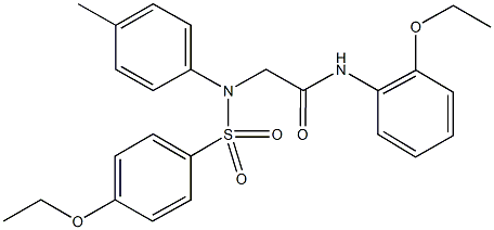 N-(2-ethoxyphenyl)-2-{[(4-ethoxyphenyl)sulfonyl]-4-methylanilino}acetamide Structure