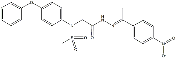 N-{2-[2-(1-{4-nitrophenyl}ethylidene)hydrazino]-2-oxoethyl}-N-(4-phenoxyphenyl)methanesulfonamide Structure