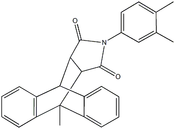 17-(3,4-dimethylphenyl)-1-methyl-17-azapentacyclo[6.6.5.0~2,7~.0~9,14~.0~15,19~]nonadeca-2,4,6,9,11,13-hexaene-16,18-dione 化学構造式