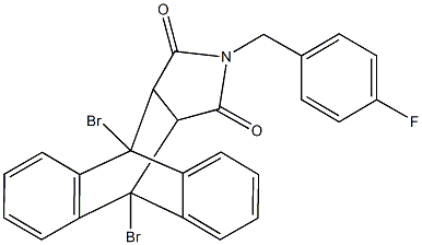 331751-02-1 1,8-dibromo-17-(4-fluorobenzyl)-17-azapentacyclo[6.6.5.0~2,7~.0~9,14~.0~15,19~]nonadeca-2,4,6,9,11,13-hexaene-16,18-dione
