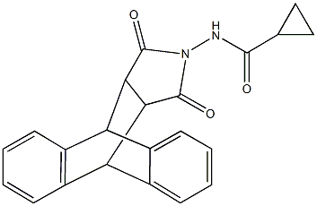 N-(16,18-dioxo-17-azapentacyclo[6.6.5.0~2,7~.0~9,14~.0~15,19~]nonadeca-2,4,6,9,11,13-hexaen-17-yl)cyclopropanecarboxamide Structure