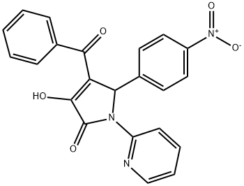 4-benzoyl-3-hydroxy-5-{4-nitrophenyl}-1-(2-pyridinyl)-1,5-dihydro-2H-pyrrol-2-one|