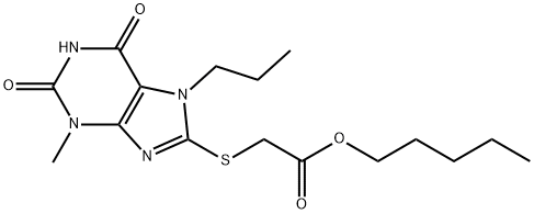 pentyl [(3-methyl-2,6-dioxo-7-propyl-2,3,6,7-tetrahydro-1H-purin-8-yl)sulfanyl]acetate|