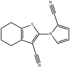 1-(3-cyano-4,5,6,7-tetrahydro-1-benzothien-2-yl)-1H-pyrrole-2-carbonitrile 结构式