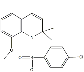 1-[(4-chlorophenyl)sulfonyl]-2,2,4-trimethyl-1,2-dihydro-8-quinolinyl methyl ether 化学構造式