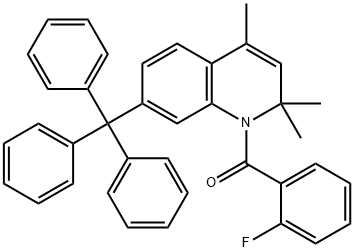 1-(2-fluorobenzoyl)-2,2,4-trimethyl-7-trityl-1,2-dihydroquinoline Structure