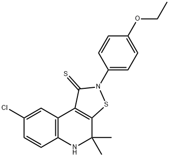 8-chloro-2-(4-ethoxyphenyl)-4,4-dimethyl-4,5-dihydroisothiazolo[5,4-c]quinoline-1(2H)-thione|