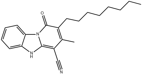 3-methyl-2-octyl-1-oxo-1,5-dihydropyrido[1,2-a]benzimidazole-4-carbonitrile,331761-43-4,结构式