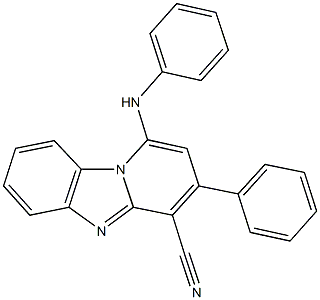 3-phenyl-1-(phenylamino)pyrido[1,2-a]benzimidazole-4-carbonitrile,331761-52-5,结构式