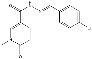 N'-(4-chlorobenzylidene)-1-methyl-6-oxo-1,6-dihydro-3-pyridinecarbohydrazide Structure