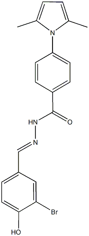N'-(3-bromo-4-hydroxybenzylidene)-4-(2,5-dimethyl-1H-pyrrol-1-yl)benzohydrazide Structure