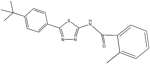 N-[5-(4-tert-butylphenyl)-1,3,4-thiadiazol-2-yl]-2-methylbenzamide Structure