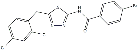 4-bromo-N-[5-(2,4-dichlorobenzyl)-1,3,4-thiadiazol-2-yl]benzamide Struktur