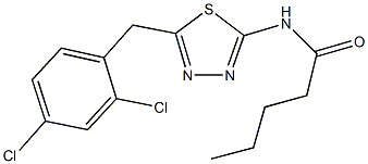 N-[5-(2,4-dichlorobenzyl)-1,3,4-thiadiazol-2-yl]pentanamide 结构式