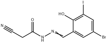 N'-(5-bromo-2-hydroxy-3-iodobenzylidene)-2-cyanoacetohydrazide Structure