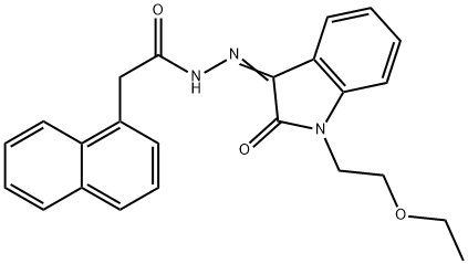 N'-[1-(2-ethoxyethyl)-2-oxo-1,2-dihydro-3H-indol-3-ylidene]-2-(1-naphthyl)acetohydrazide Structure