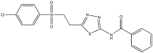 N-(5-{2-[(4-chlorophenyl)sulfonyl]ethyl}-1,3,4-thiadiazol-2-yl)benzamide Structure