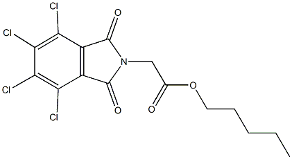 pentyl (4,5,6,7-tetrachloro-1,3-dioxo-1,3-dihydro-2H-isoindol-2-yl)acetate 结构式