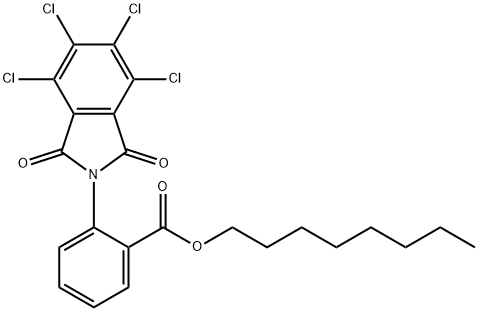 octyl 2-(4,5,6,7-tetrachloro-1,3-dioxo-1,3-dihydro-2H-isoindol-2-yl)benzoate 结构式