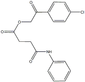 2-(4-chlorophenyl)-2-oxoethyl 4-anilino-4-oxobutanoate Structure