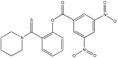 2-(1-piperidinylcarbothioyl)phenyl 3,5-bisnitrobenzoate Structure