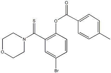 4-bromo-2-(4-morpholinylcarbothioyl)phenyl 4-methylbenzoate Structure