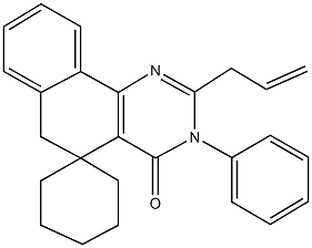 2-allyl-3-phenyl-5,6-dihydrospiro(benzo[h]quinazoline-5,1'-cyclohexane)-4(3H)-one,331837-23-1,结构式