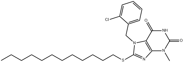 7-(2-chlorobenzyl)-8-(dodecylsulfanyl)-3-methyl-3,7-dihydro-1H-purine-2,6-dione|