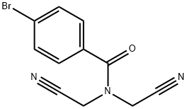 4-bromo-N,N-bis(cyanomethyl)benzamide Structure