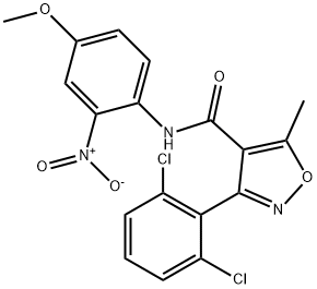 3-(2,6-dichlorophenyl)-N-[2-nitro-4-(methyloxy)phenyl]-5-methylisoxazole-4-carboxamide Structure