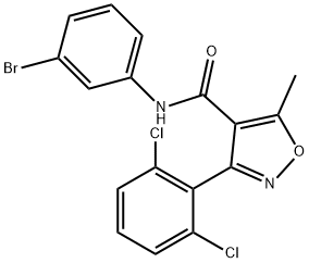 N-(3-bromophenyl)-3-(2,6-dichlorophenyl)-5-methyl-4-isoxazolecarboxamide Structure