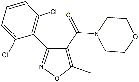 4-{[3-(2,6-dichlorophenyl)-5-methyl-4-isoxazolyl]carbonyl}morpholine Struktur