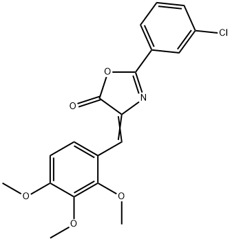 2-(3-chlorophenyl)-4-(2,3,4-trimethoxybenzylidene)-1,3-oxazol-5(4H)-one,331849-16-2,结构式