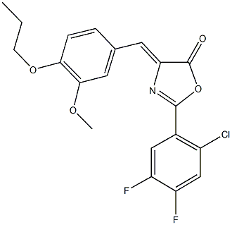 331849-51-5 2-(2-chloro-4,5-difluorophenyl)-4-(3-methoxy-4-propoxybenzylidene)-1,3-oxazol-5(4H)-one