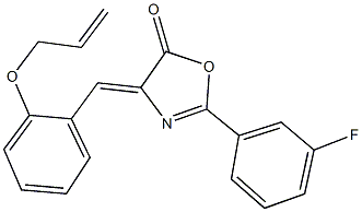 4-[2-(allyloxy)benzylidene]-2-(3-fluorophenyl)-1,3-oxazol-5(4H)-one Structure