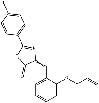 4-[2-(allyloxy)benzylidene]-2-(4-iodophenyl)-1,3-oxazol-5(4H)-one Struktur