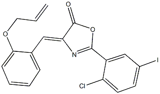 4-[2-(allyloxy)benzylidene]-2-(2-chloro-5-iodophenyl)-1,3-oxazol-5(4H)-one Structure