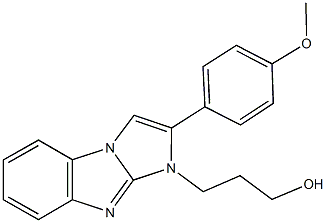 3-[2-(4-methoxyphenyl)-1H-imidazo[1,2-a]benzimidazol-1-yl]-1-propanol Structure