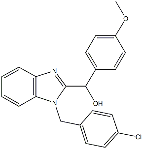 [1-(4-chlorobenzyl)-1H-benzimidazol-2-yl](4-methoxyphenyl)methanol,331851-06-0,结构式