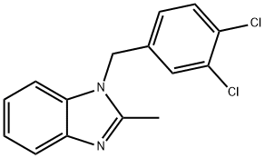 1-(3,4-dichlorobenzyl)-2-methyl-1H-benzimidazole 化学構造式