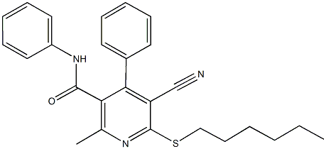 5-cyano-6-(hexylsulfanyl)-2-methyl-N,4-diphenylnicotinamide|